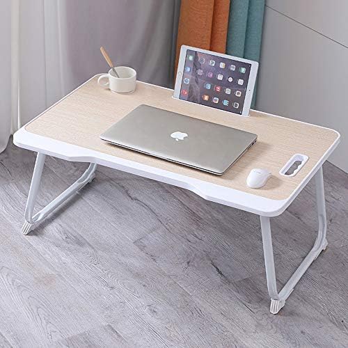 שולחן מחשב נייד למיטה מתקפלת, שולחן הברכיים של אסלטוי עם מגירה, שולחן מגש מחשב נייד מתכוונן, שולחן