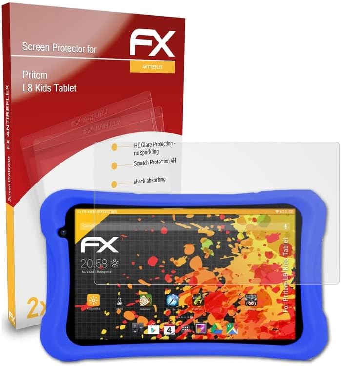 מגן מסך Atfolix התואם לסרט הגנה על מסך Tablet Pritom L8 Tablet, סרט מגן FX אנטי-רפלקטיבי וסופג זעזועים