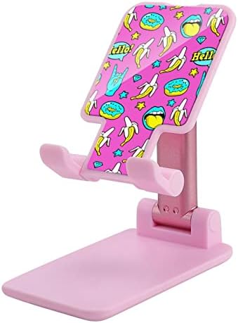 צבעי ניאון בננות סופגניות טלפונים סלולריים מתקפלים עמדת עריסה מתכווננת מחזיק טלפון שולחני שולחן