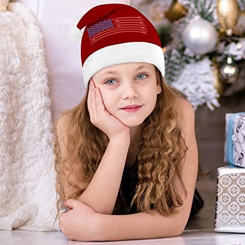 ברגים אמריקאי דגל חג המולד סנטה כובע עבור אדום חג המולד כובע חג טובות חדש שנה חגיגי ספקי צד