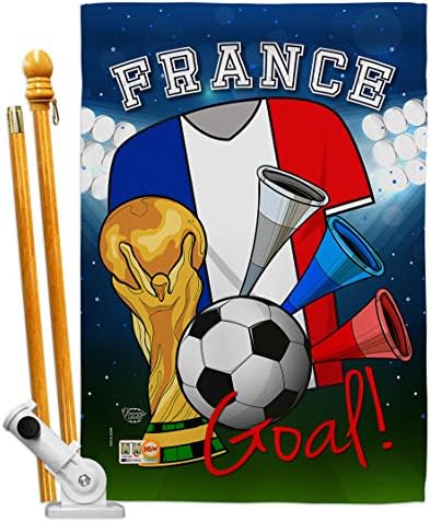 גביע העולם דגלים צרפתים חדר באנר צרפתי קיר אמנות קיר דגל דגל לבית חיצוני מרפסת פטיו מרפסת גן דשא גן שטיח חצר חצר