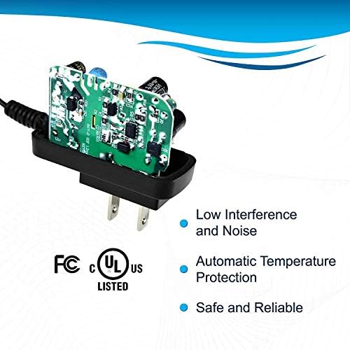 HQRP 5V AC AC מתאם מתאם מטען + כבל טעינה USB תואם ל- RCA 10 Viking Pro RCT6303W87DK RCT6303W87 10.1