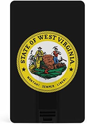דגל מדינת מערב וירג'יניה חותם חותם USB 2.0 מכריע פלאש מכשירי זיכרון לצורת כרטיס אשראי