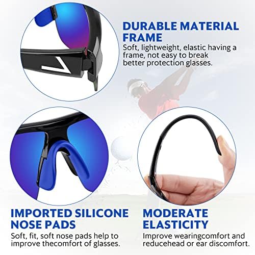 משקפי בטיחות של פוקיולק לגברים נשים, משקפי Saftey Ansi Z87.1+ UV הגנה על השפעה על משקפי מגן עמידים