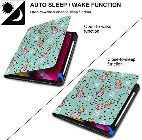 מארז אננס ורוד הטרופי הוואי מתאים ל- iPad Pro 2021 （11in） שינה אוטומטית/Wake Slim קל משקל קל משקל עמדת כיסוי