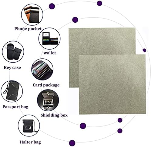בד DMWMD אנטי קרינה, בד מגן על פארדיי EMF EMI RF RFID אות חוסם סיבי מתכת יהלום מוליכים לכרטיס אשראי ארנק