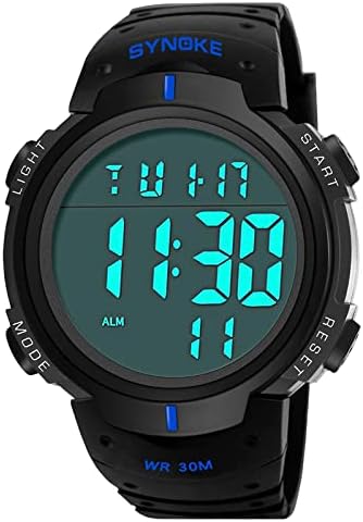 להקת Riqindy Fit Smart Watch Watch Watch Watch Led Watch שעון עצור שחור Big 30M תאורה אחורית ספורט