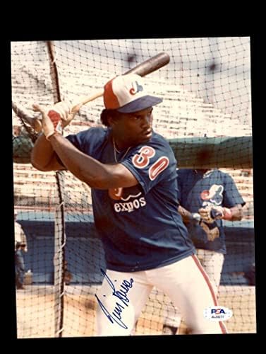 TIM RAINES PSA DNA COA חתום 8x10 תערוכות חתימות תמונות - תמונות MLB עם חתימה
