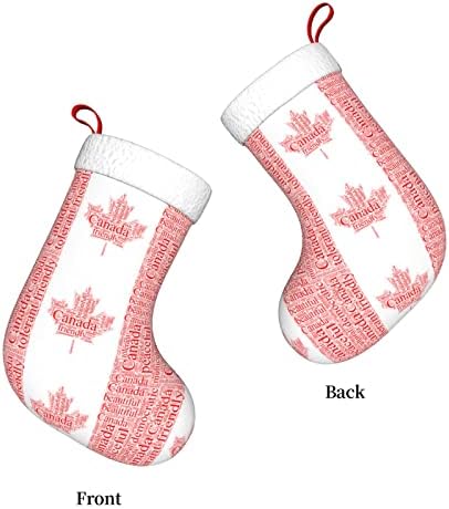 יום קנדה יום חג המולד מגרש חג המולד קישוטי חג חג המולד אח תליה גרב 18 אינץ 'גרביים