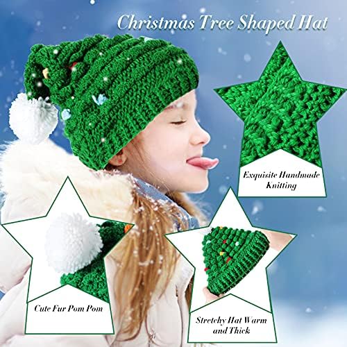 סכום 2 חתיכות כובעי חג המולד מבוגרים ילדים כובע עץ חג המולד פעוט