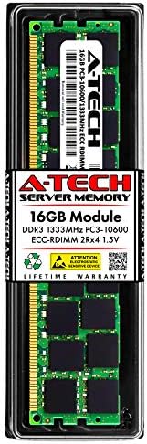 זיכרון זיכרון A-Tech 16GB עבור supermicro x9drw-3ln4f+-DDR3 1333MHz PC3-10600 ECC רשום RDIMM 2RX4 1.5V-שרת יחיד