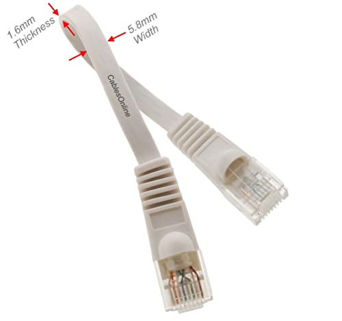 CableSonline, רשת 6 אינץ 'Cat6 רשת UTP Ethernet RJ45 כבל שחור עיצוב שטוח, כבל שחור,