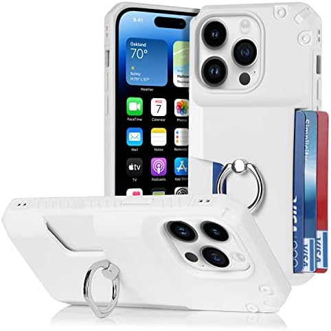 Covar for iPhone 14 Pro Max Case עם מחזיק כרטיסים, מארז טלפון עם מחזיקי כרטיסי אשראי ארנק תיקים חסין זעזועים