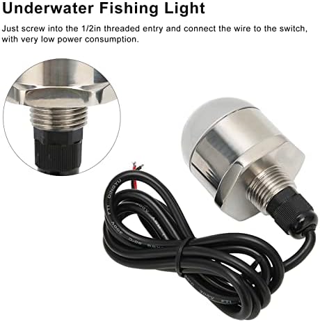 Keenso Understart Dable Light, אור תקע ניקוז LED IP68 אטום למים 1/2in NPT מנורת מתחת למים אוניברסלי לספינת