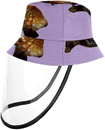 כובע מגן למבוגרים עם מגן פנים, כובע דייג כובע שמש, פרת תות מצויר של בעלי חיים