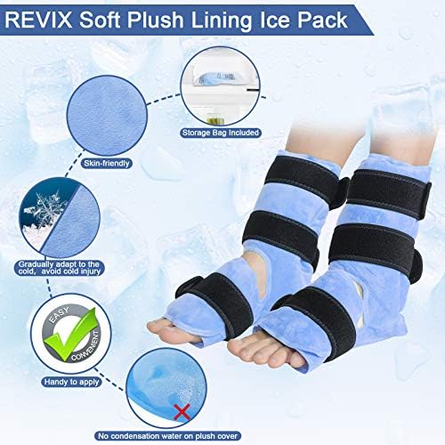 רביקס קרסול רגל קרח חבילת כורכת עבור פציעות לשימוש חוזר ג ' ל קר דחיסת טיפול עבור רגליים כאב הקלה, פלנטרית דלקת