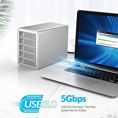 WYFDP Multi Bay 3.5 '' Enterprise Enterprise HDD תחנת עגינה 32/64/80TB SATA ל- USB3.0 150W POWER POWER HDD Case