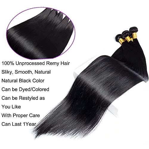 מורבו שיער ישר חבילות שיער טבעי 34 אינץ אחת חבילות שיער טבעי 12 ברזליאן בתולה שיער טבעי 1 צרור טבעי שחור