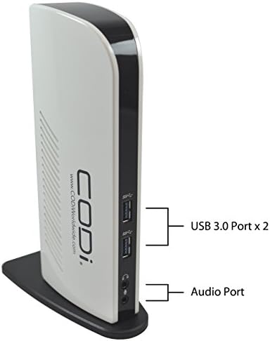 CODI A01048 USB 3.0 יציאה יוניברסל מחשב נייד תחנת עגינה למערכת ההפעלה Windows/Mac כולל HP, Lenovo, Dell