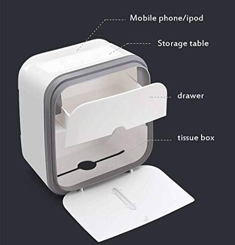 FXBZA קיר קיר הרכבה קופסת נייר טואלט ללא קידוח מחזיק נייר טואלט עם מדף אחסון מחזיק נייר טואלט מעמד