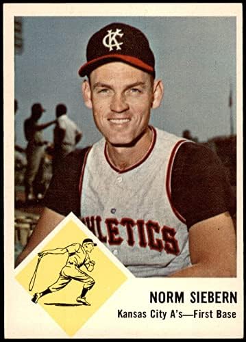 1963 Fleer 17 נורם Siebern Kansas City Athletics Ex/MT Athletics