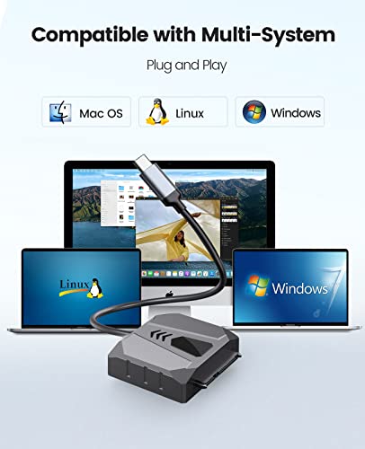 Orico 2.5 מארז כונן קשיח חיצוני SATA לכבל USB, USB C ל- SATA III כבל עבור 2.5 אינץ
