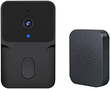 פעמון וידאו מרוחק אלחוטי חכם - פעמון דלת חזותי אינטליגנטי ביתי אינטרקום HD ראיית לילה WiFi נטענת