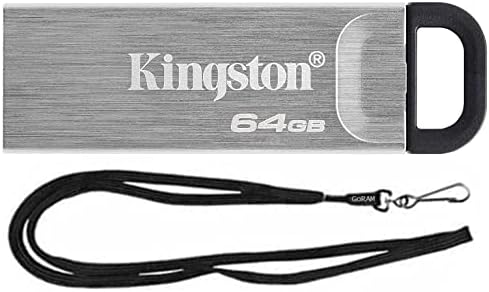 קינגסטון 32GB DataTraveler Kyson ביצועים גבוהים עד 200MB/S USB 3.2 כונן פלאש מתכת DTKN/32GB צרור עם שרוך שחור