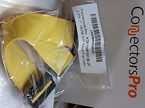 אביזרי מחשב - מחברים PRO 20P 18 סמ 7 אינץ 'כבל סרט שטוח צהוב עם 2.54 ממ FC 20 סיכות 2x10 0.1 אינץ