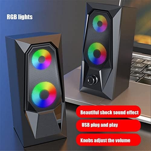 וולנוטה מחשב רמקול מחשב רמקול 7 צבעים הוביל אפקט צליל זוהר מחשב שולחני אודיו