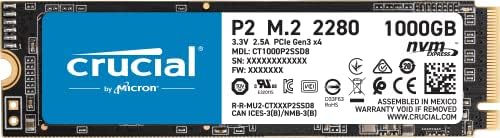 מכריע P2 250GB 3D NAND NVME PCIE M.2 SSD עד 2400MB/S - CT250P2SSD8