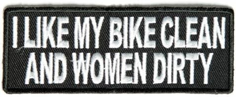 IND STURGIS אני אוהב את האופניים שלי נקיים ונשים אופנועים מלוכלכים ז'קט אופנועים טלאים מצחיקים