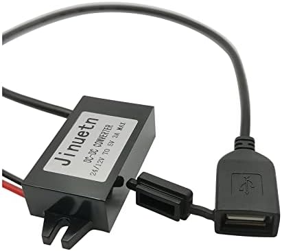 Jinuetn DC Converter Buck Module 12/24V להמיר למתאם כוח פלט USB 5V3A