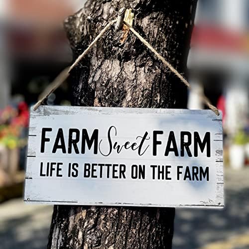 חיי החווה המתוקים של חווה טובים יותר באמירות החווה עיצוב קיר קיר שלטי עץ שלטי עץ כפרי קיר כפרי