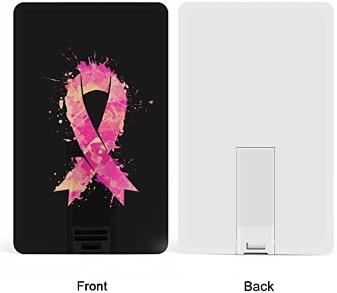 מודעות לסרטן השד USB 2.0 הנסיעות פלאש-מכוסות זיכרון צורת כרטיס אשראי