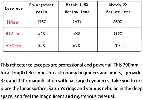 טלסקופ לילדים ולמבוגרים-צמצם 125 ממ 700 ממ אופטיקה מלאה רב מצופה טלסקופים ניידים נשברים אסטרונומיים