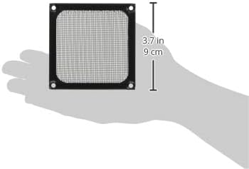 מסנן מאוורר אלומיניום של איינקס-90 סי-בי-קיי עבור 3.6 אינץ', שחור