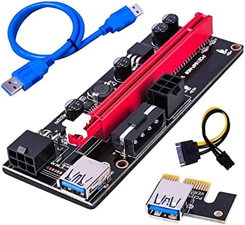 מחברים PCI -E PCIE RISER 009 EXPLESS 1X TO16X מאריך PCI E USB RISER 009S GPU מתאם כפול כרטיס 60 סמ