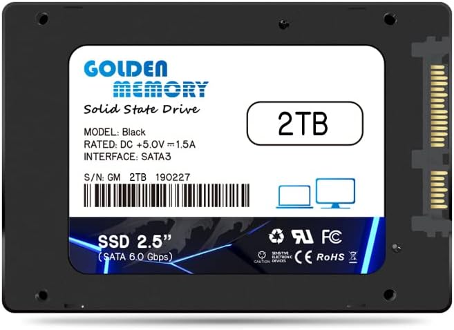 זיכרון מוזהב 2.5 SSD 2TB, SATA III 6.0 GBP