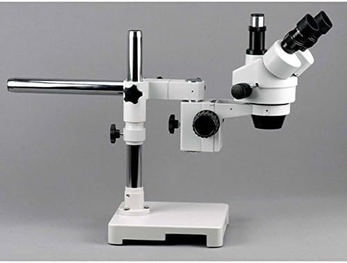 AMSCOPE SM-3T טרינו-סטריאו זום מיקרוסקופ מקצועי מקצועי, עיניים WH10X, הגדלה של 7X-45X, 0.7X-4.5X מטרה זום, תאורת