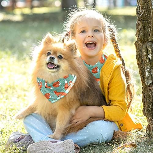 2 חבילות כלב בנדנה אדומה שועלים חמודים ילדה ילדה חיית מחמד חיית מחמד צעיף כלבים אביזרי בנדנאס