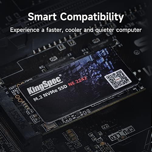 Kingspec 1TB M.2 NVME SSD, 2242 PCIE GEN3X2 כונן מצב מוצק פנימי למחשב נייד/מחברת