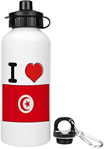 Azeeda 400ml 'אני אוהב את תוניסיה' ילדים לשימוש חוזר בקבוק מים / שתייה