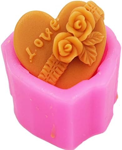 LONGZANG LOVE ROSE S0149 אמנות מלאכה סיליקון סבון סבון עובש מלאכה