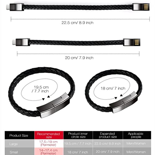 מטען צמיד עור USB כבל טעינה כבלים קלועים USB מטען נסיעות נייד לאייפון אנדרואיד סמסונג