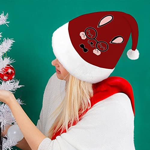 קאוואי באני חג המולד כובע סנטה כובע מצחיק חג המולד כובעי חג מסיבת כובעי עבור נשים / גברים