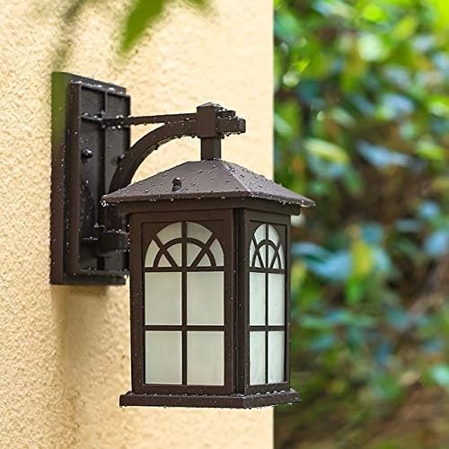GKMjki מנורה קיר חיצונית בסגנון אירופאי חצר אטום למים מנורה גן וילה חיצונית שער LED מרפסת מנורת קיר קיר