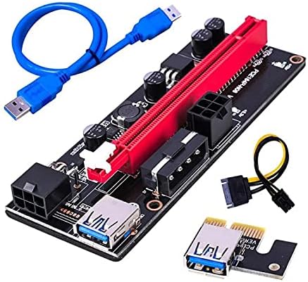 מחברים 60 סמ PCI -E PCIE RISER 009 אקספרס 1X TO16X מאריך PCI E USB RISER 009S GPU כרטיס מתאם כפול עבור BTC MINER