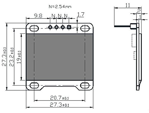 Ardest לבן 0.96 אינץ '128x64 I2C IIC IIC OLED LCD מודול תצוגה עבור ARDUINO
