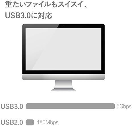 Elecom Mf-Dau3128GBK זיכרון USB, USB 3.0 תואם, סוג הזזה, העברה במהירות גבוהה, חומר אלומיניום, 128
